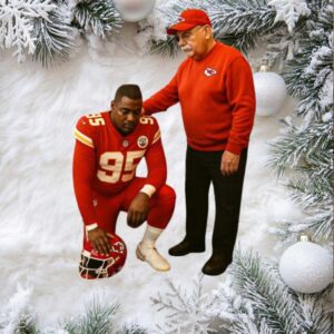 Kansas City Chiefs Chris Jones and Andy Reid Christmas Ornament Kansas City Chiefs Chris Jones and Andy Reid Christmas Ornament