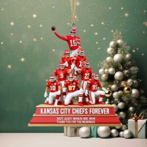 Kansas City Chiefs Forever Team Pyramid Christmas Ornament