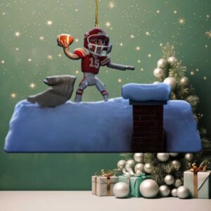 Kansas City Chiefs Patrick Mahomes Claymation Christmas Ornament