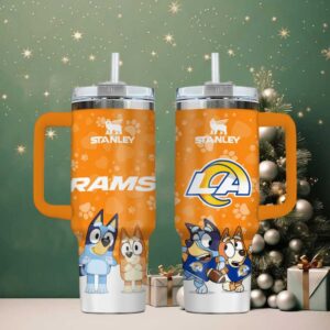LAR Rams Football x Bluey Custom Stanley Cup 40 oz 30 oz Tumbler With Handle