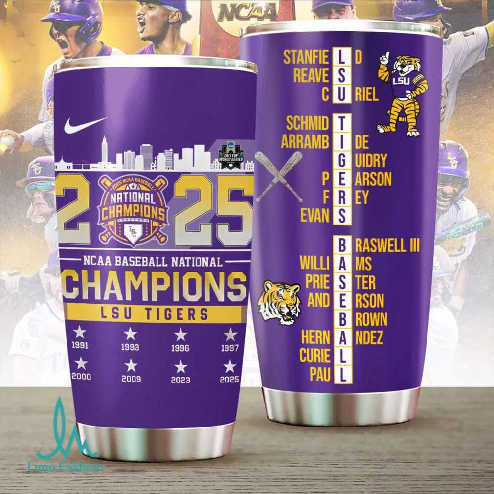 LSU Tigers 2025 NCAA Baseball National Champions Commemorative Tumbler LSU Tigers 2025 NCAA Baseball National Champions Commemorative Tumbler