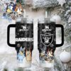 KC Chiefs Football x Bad Bunny Custom Stanley Cup 40 oz Tumbler With Handle KC Chiefs Football x Bad Bunny Custom Stanley Cup 40 oz Tumbler With Handle