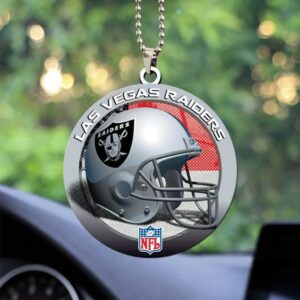 Las Vegas Raiders NFL Football Helmet Hanging Car Ornament