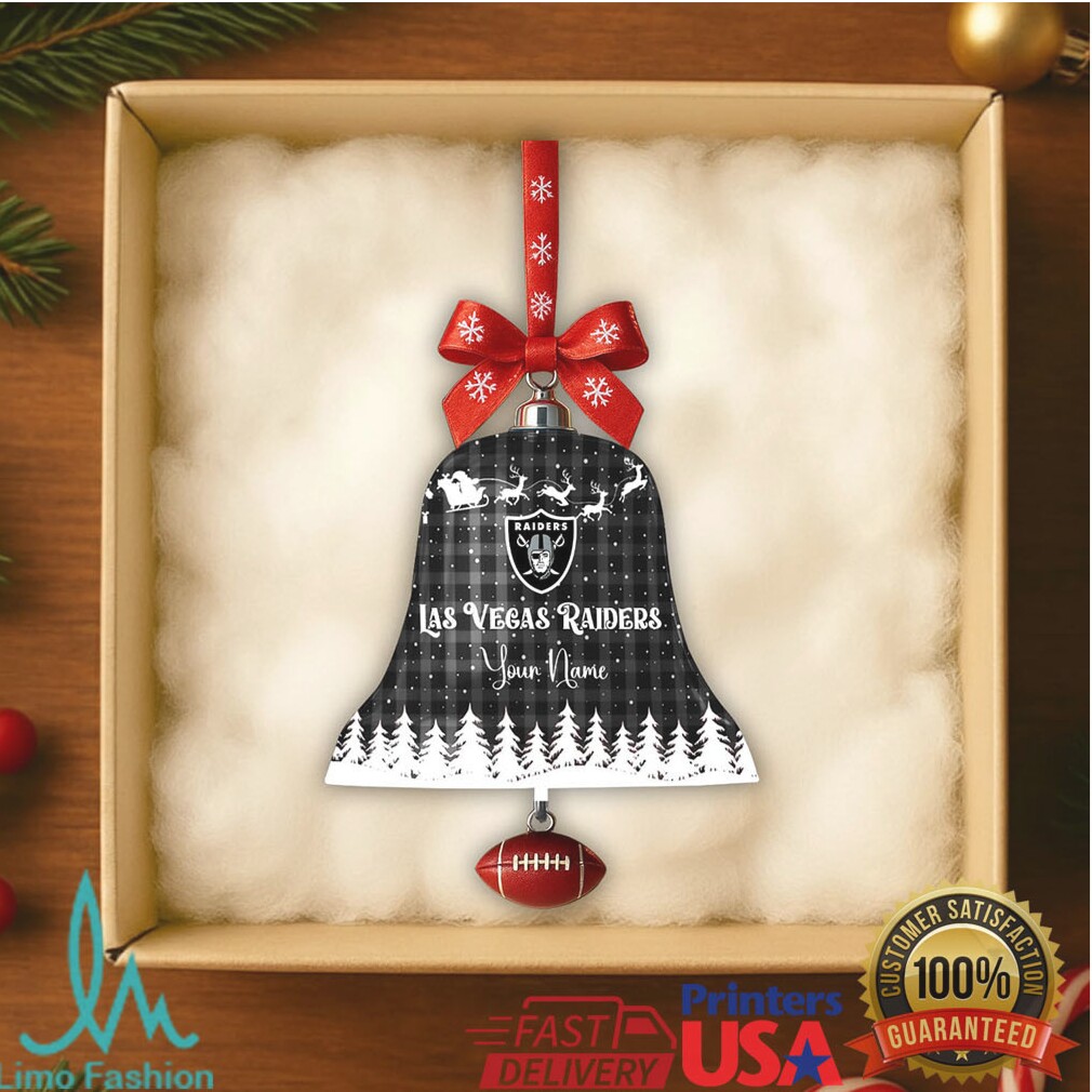 Las Vegas Raiders NFL Team Personalized Christmas Bell Ornament Las Vegas Raiders NFL Team Personalized Christmas Bell Ornament