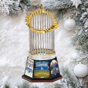 Los Angeles Dodgers 2024 World Series Champions Trophy Ornament (3)