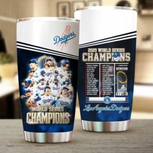 Los Angeles Dodgers 2025 World Champions Commemorative Tumbler