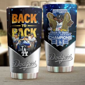 Los Angeles Dodgers Back To Back World Series Champions 20oz Tumbler Los Angeles Dodgers Back To Back World Series Champions 20oz Tumbler