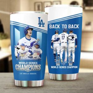 Los Angeles Dodgers Back to Back World Series Champions 2024 2025 Tumbler. Los Angeles Dodgers Back to Back World Series Champions 2024 2025 Tumbler.