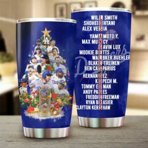 Los Angeles Dodgers Christmas Tumbler Los Angeles Dodgers Christmas Tumbler