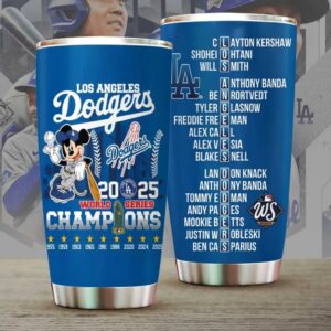 Los Angeles Dodgers Mickey Mouse Back 2 Back World Champions 2024 2025 Tumbler Los Angeles Dodgers Mickey Mouse Back 2 Back World Champions 2024 2025 Tumbler