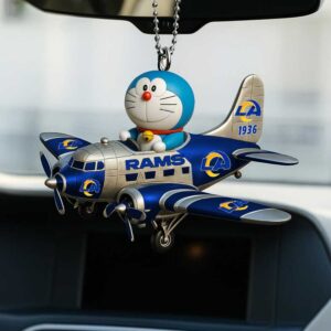 Los Angeles Rams NFL Team x Doraemon Airplane Car Ornament