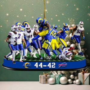 Los Angeles Rams vs. Buffalo Bills 44 42 Game Ornament