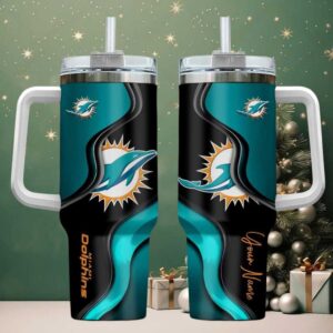 MIA Dolphins Football Custom Stanley Cup 40 oz 30 oz Tumbler With Handle Ver 2