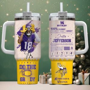 MIN Vikings Ultimate Football Custom Stanley Game Day Stainless Steel Tumbler 40oz 30oz With Handle