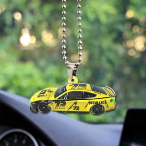 Metallica M72 World Tour Race Car Rear View Mirror Hanging Ornament Metallica M72 World Tour Race Car Rear View Mirror Hanging Ornament