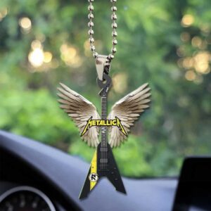 Metallica Master of Puppets Style Angel Wings Guitar Car Ornament