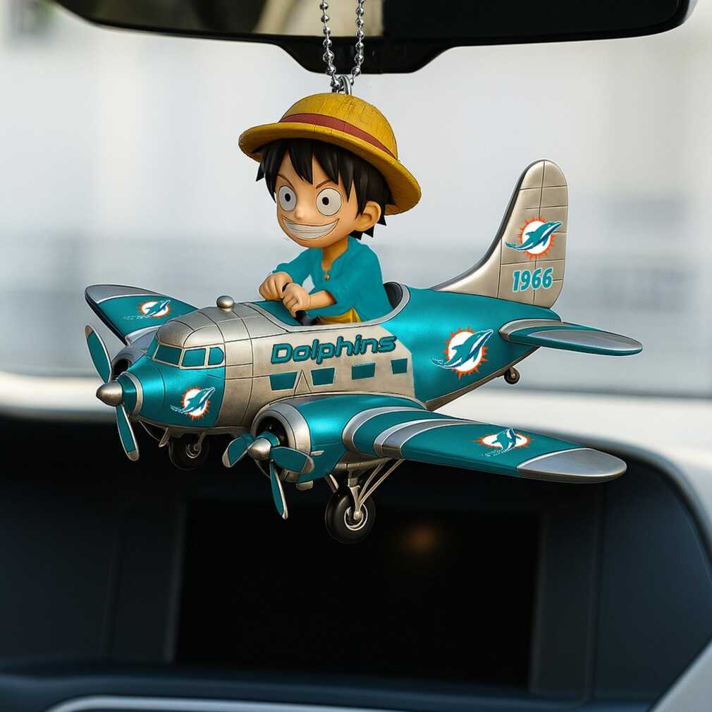 Miami Dolphins One Piece Luffy Retro Airplane Christmas Ornament Miami Dolphins One Piece Luffy Retro Airplane Christmas Ornament