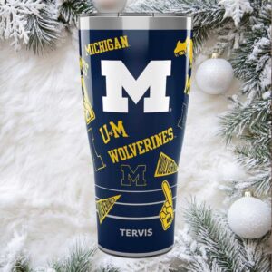 Michigan Wolverines Tervis 30oz. Swag Tumbler With Slider Lid Michigan Wolverines Tervis 30oz. Swag Tumbler With Slider Lid