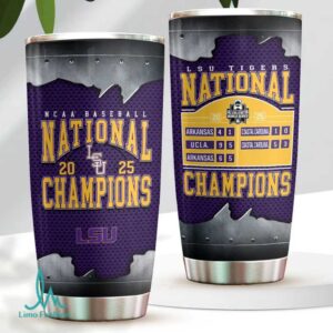 NCAA Baseball National 2025 Champions LSU Tigers Tumbler