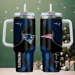 NE Patriots Football Custom Stanley Cup 40 oz 30 oz Tumbler With Handle Ver 2