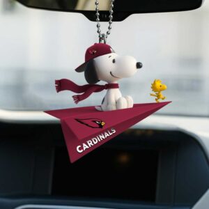 NFL Arizona Cardinals Snoopy & Woodstock Car Hanging Ornament