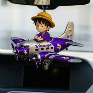 NFL Minnesota Vikings x One Piece Airplane Christmas Ornament