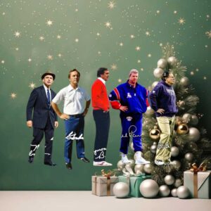 New England Patriots Identifies the team featured on the ornament.