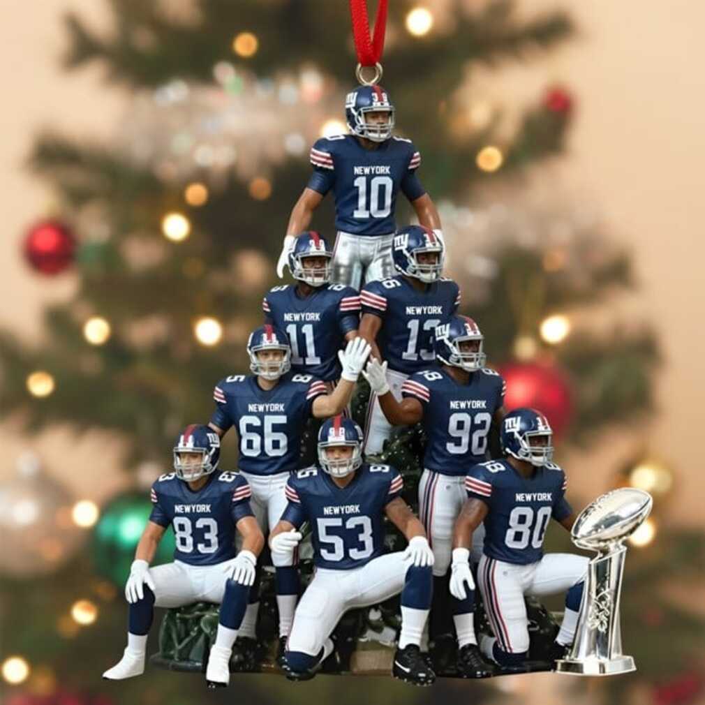 New York Giants Team Pyramid Ornament New York Giants Team Pyramid Ornament