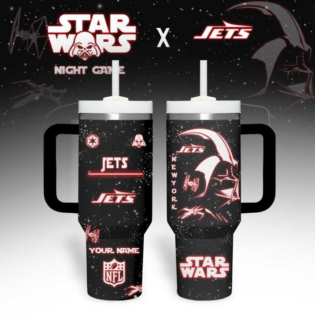 New York Jets NFL x Star Wars Tumbler With Handle New York Jets NFL x Star Wars Tumbler With Handle