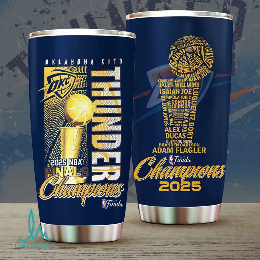 OKC Thunder 2025 NBA Champions Commemorative Tumbler OKC Thunder 2025 NBA Champions Commemorative Tumbler