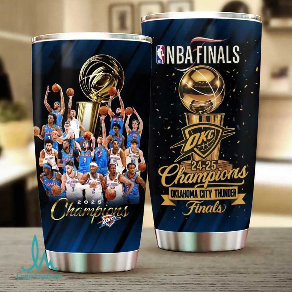 OKC Thunder 2025 NBA Champions Commemorative Tumblers OKC Thunder 2025 NBA Champions Commemorative Tumblers