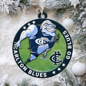 Official AFL Carlton Blues Mascot Harv Time Car Ornament