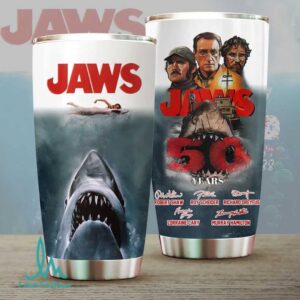 Official Jaws Movie 50 Year Commemorative Tumbler Official Jaws Movie 50 Year Commemorative Tumbler