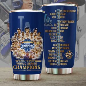 Official Los Angeles Dodgers 2025 World Series Champions Commemorative Tumbler Official Los Angeles Dodgers 2025 World Series Champions Commemorative Tumbler