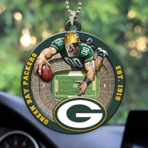 Official NFL Green Bay Packers Car Rearview Mirror Ornament