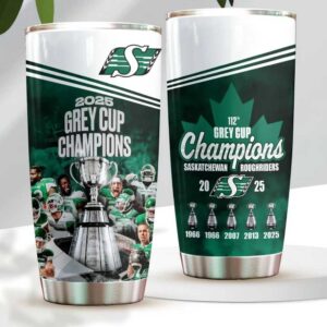 Official Saskatchewan Roughriders Dynasty Collection Grey Cup 2025 Tumbler