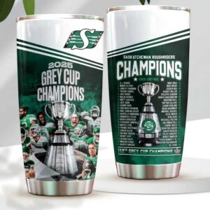 Official Saskatchewan Roughriders Roster Champions Drinkware tumbler