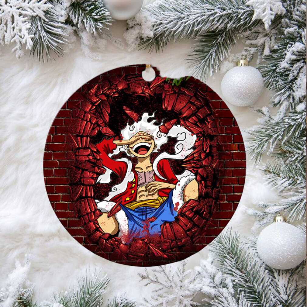One Piece Luffy Wall Break Christmas Ornament One Piece Luffy Wall Break Christmas Ornament