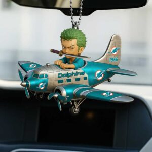 One Piece Roronoa Zoro Miami Dolphins Fan Collectible Airplane Ornament One Piece Roronoa Zoro Miami Dolphins Fan Collectible Airplane Ornament