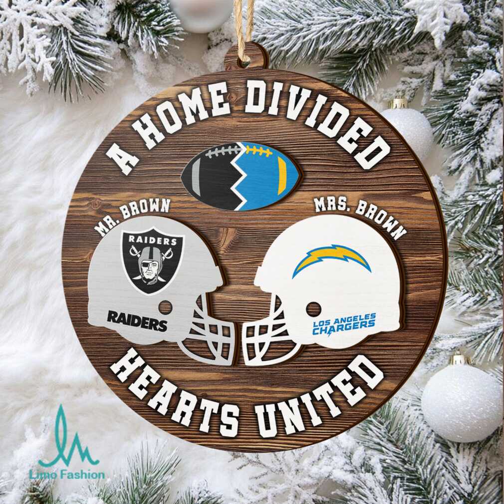 Personalized A Home Divided, Hearts United NFL Ornament Personalized A Home Divided, Hearts United NFL Ornament
