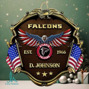 Personalized Atlanta Falcons NFL Door OrnamentPlaque, D. Johnson Est. 1966. Personalized Atlanta Falcons NFL Door OrnamentPlaque, D. Johnson Est. 1966.