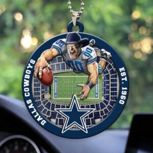 Personalized Dallas Cowboys Football Player Ornament