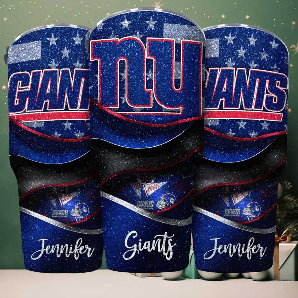 Personalized New York Giants Glitter Tumbler Personalized New York Giants Glitter Tumbler