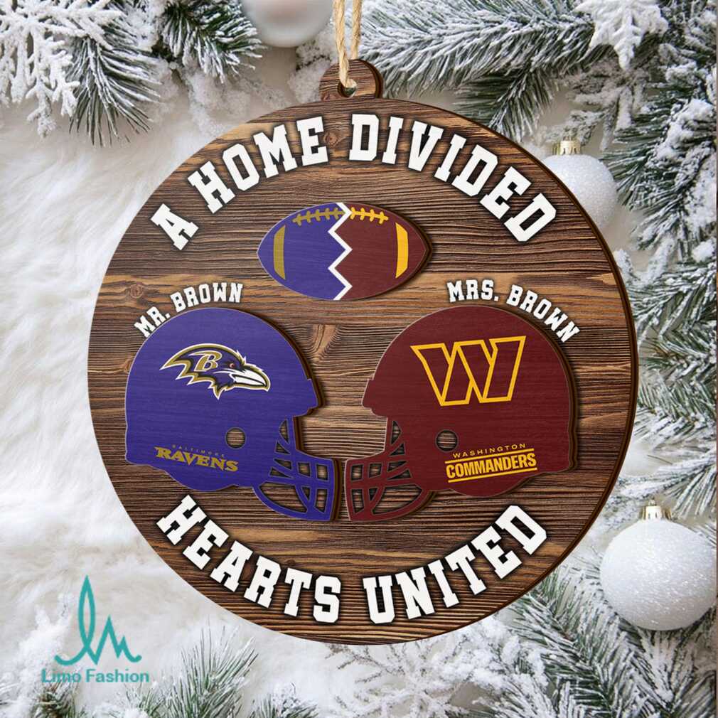 Personalized Opposing Teams NFL Christmas Tree Ornament Personalized Opposing Teams NFL Christmas Tree Ornament