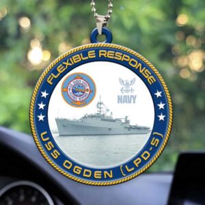 Personalized USS Ogden LPD 5 United States Navy Ship Ornament Car Air Freshener