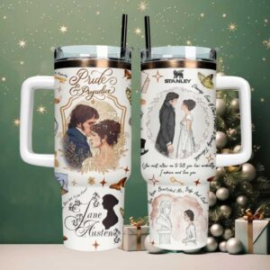 Pride & Prejudice 40oz Tumbler Jane Austen Book Lover Gift