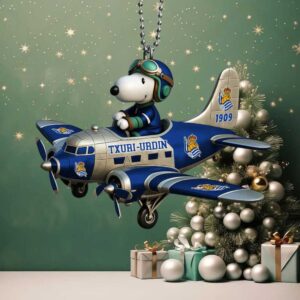 Real Sociedad Snoopy Aviator Airplane Ornament