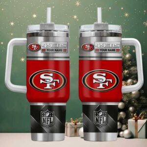 SF 49ers Custom Stanley Cup 40oz. Stainless Steel Travel Tumbler With Handle