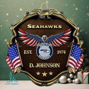 Seattle Seahawks American Flag Custom Door Ornament Seattle Seahawks American Flag Custom Door Ornament