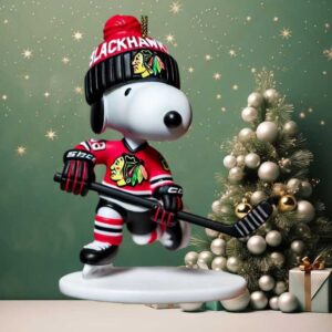 Snoopy NHL Chicago Blackhawks Christmas Ornament